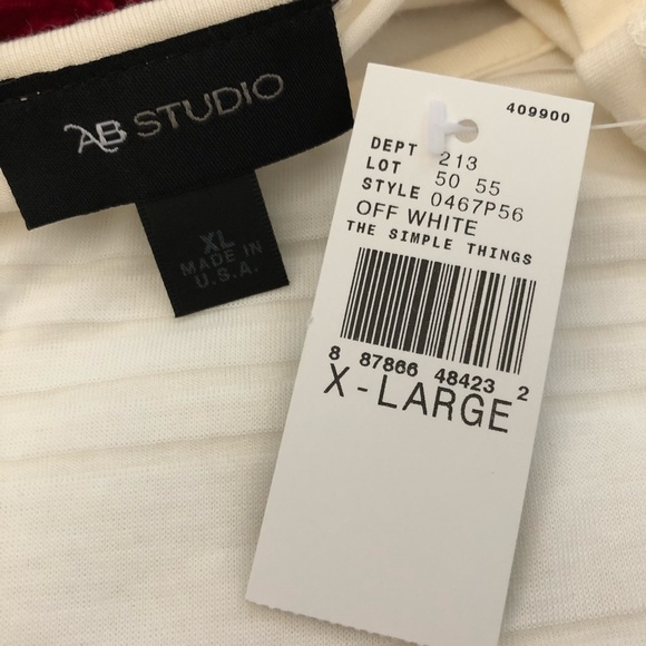 AB Studio 3/4 Sleeve Sheer Overlay Top - Picture 8 of 8